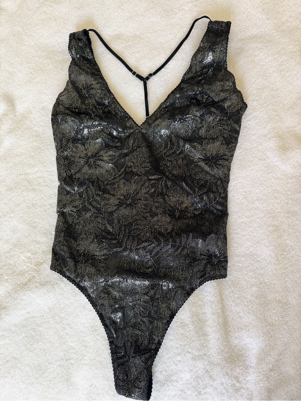 Victoria's Secret Elegant Black Lace Bodysuit (New!!)